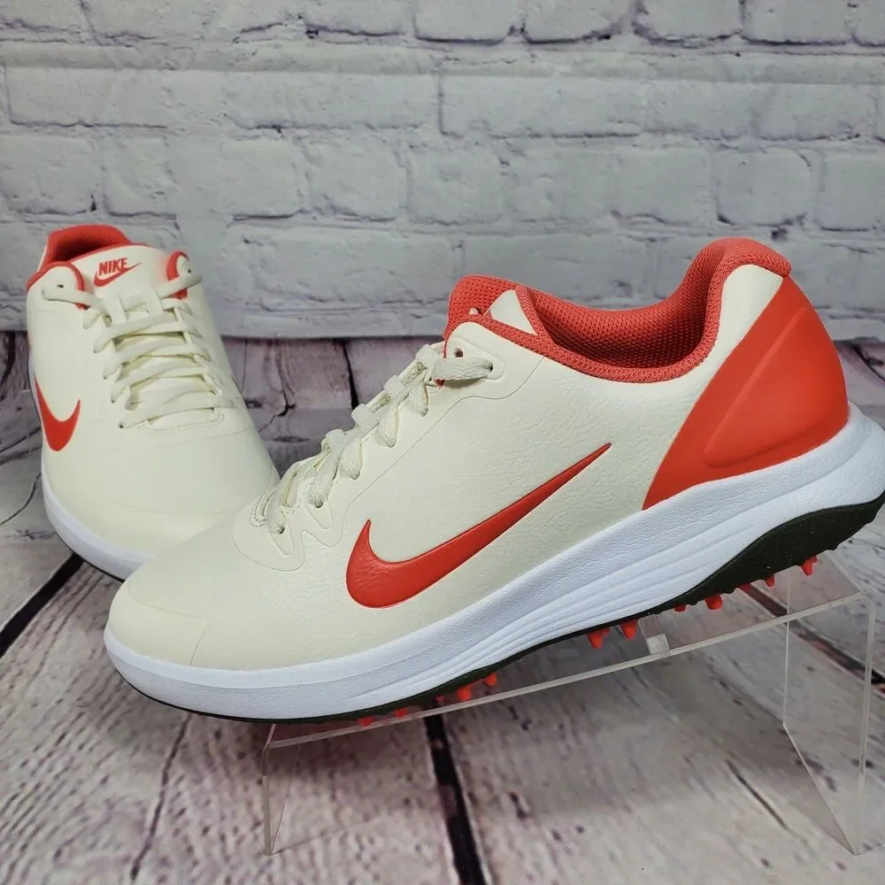 Nike Golf Shoes Mens 8 Cream Orange Infinity Fitsole Sail Magic Ember Swoosh